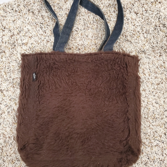 Reversible Volcom shearling denim purse *vintage* - Picture 2 of 4